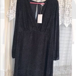 Dark Green Velvet A Line Dress